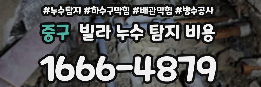 중구 빌라 누수 탐지 비용