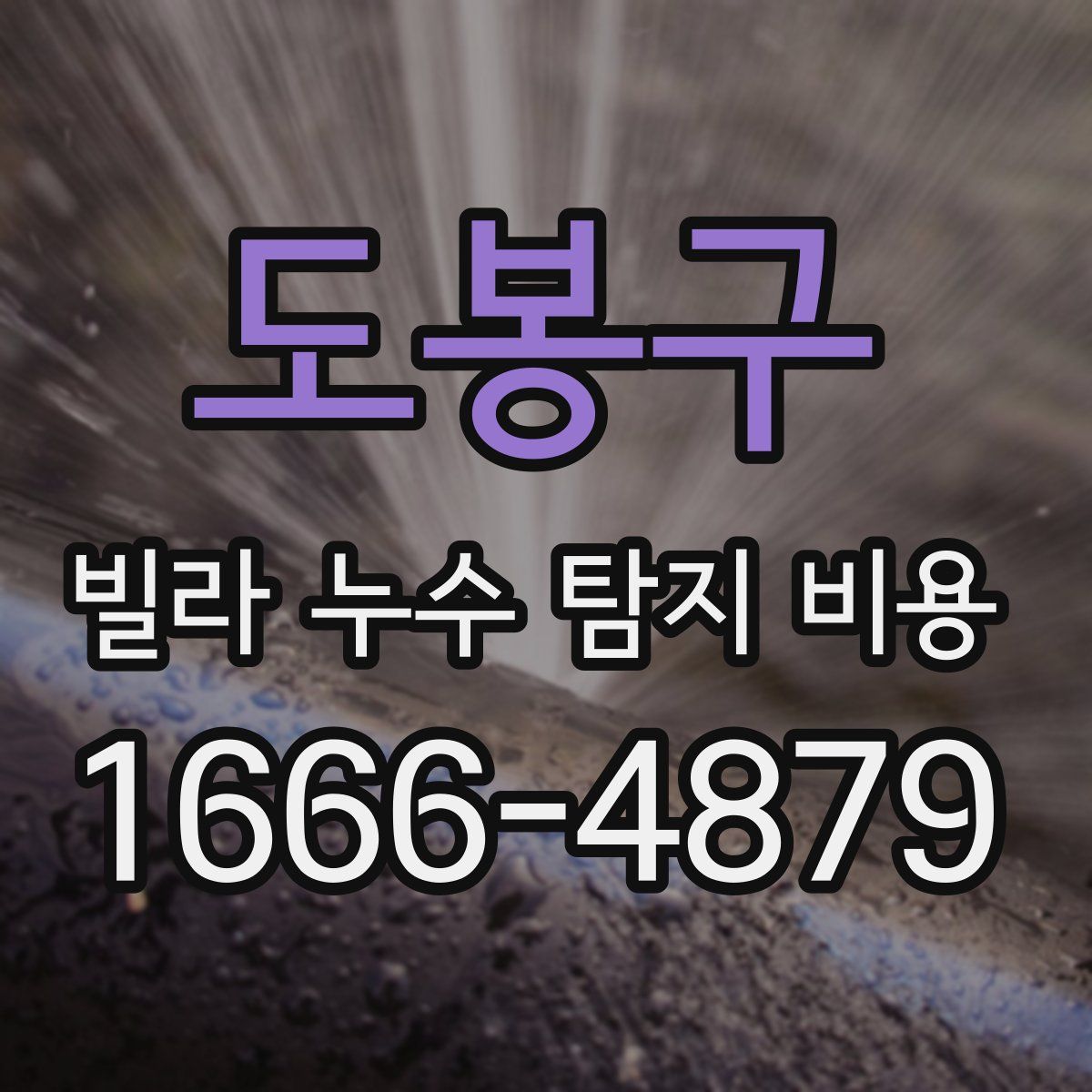 도봉구 빌라 누수 탐지 비용