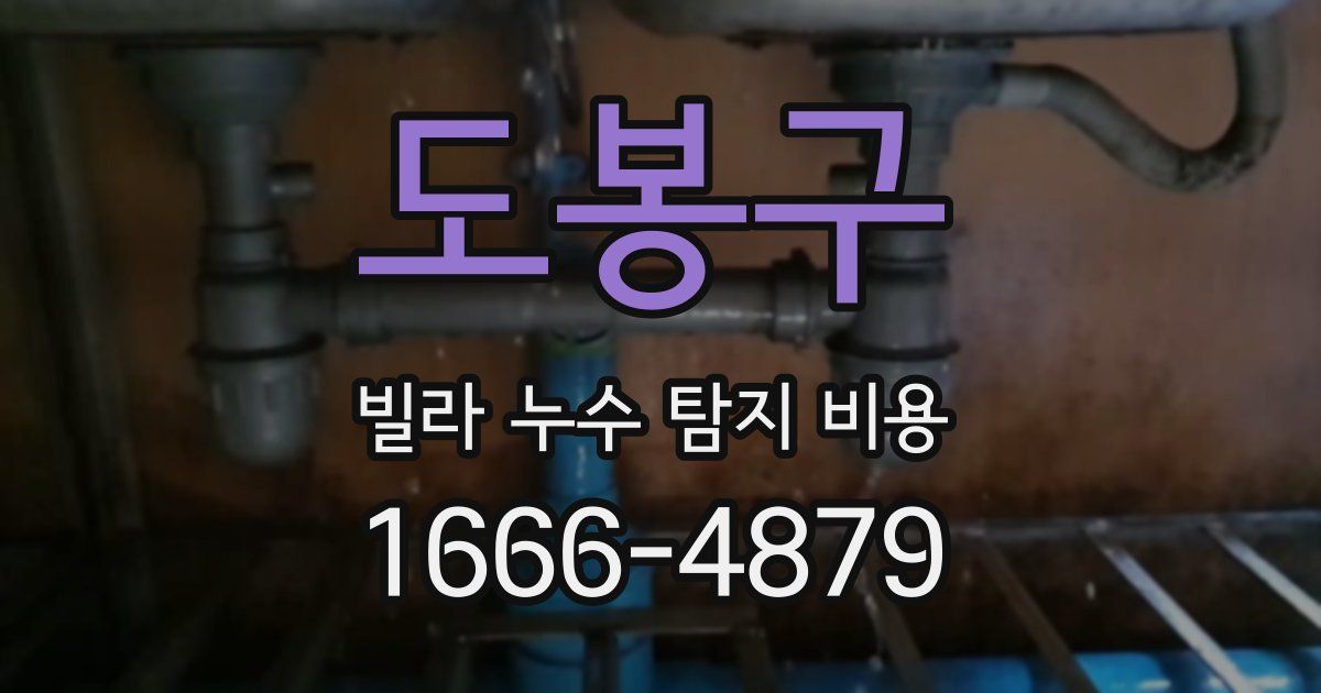 도봉구 빌라 누수 탐지 비용