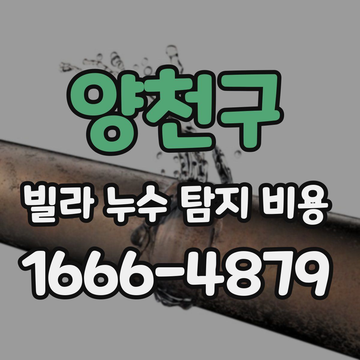 양천구 빌라 누수 탐지 비용