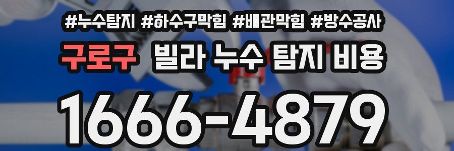 구로구 빌라 누수 탐지 비용