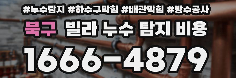 북구 빌라 누수 탐지 비용