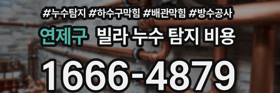 연제구 빌라 누수 탐지 비용
