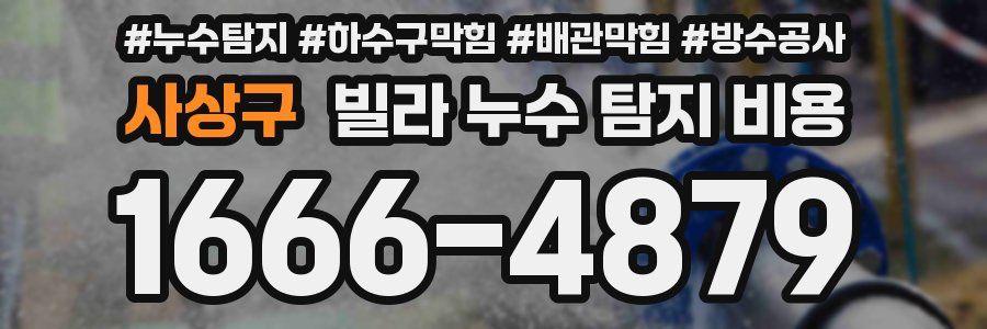 사상구 빌라 누수 탐지 비용