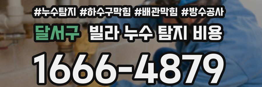 달서구 빌라 누수 탐지 비용