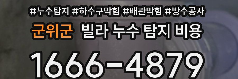 군위군 빌라 누수 탐지 비용