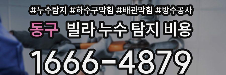 동구 빌라 누수 탐지 비용