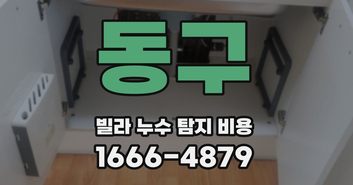 동구 빌라 누수 탐지 비용