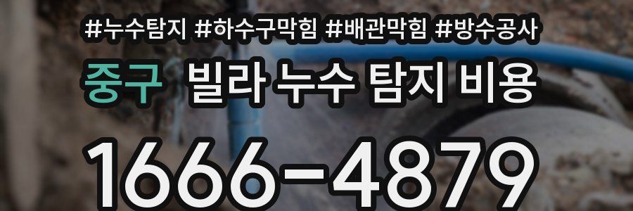 중구 빌라 누수 탐지 비용