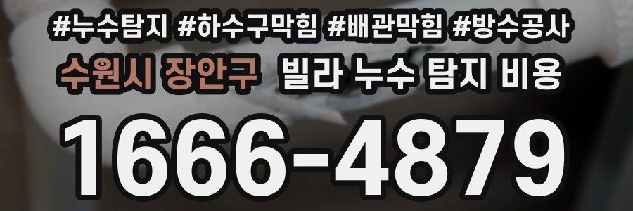 수원시 장안구 빌라 누수 탐지 비용