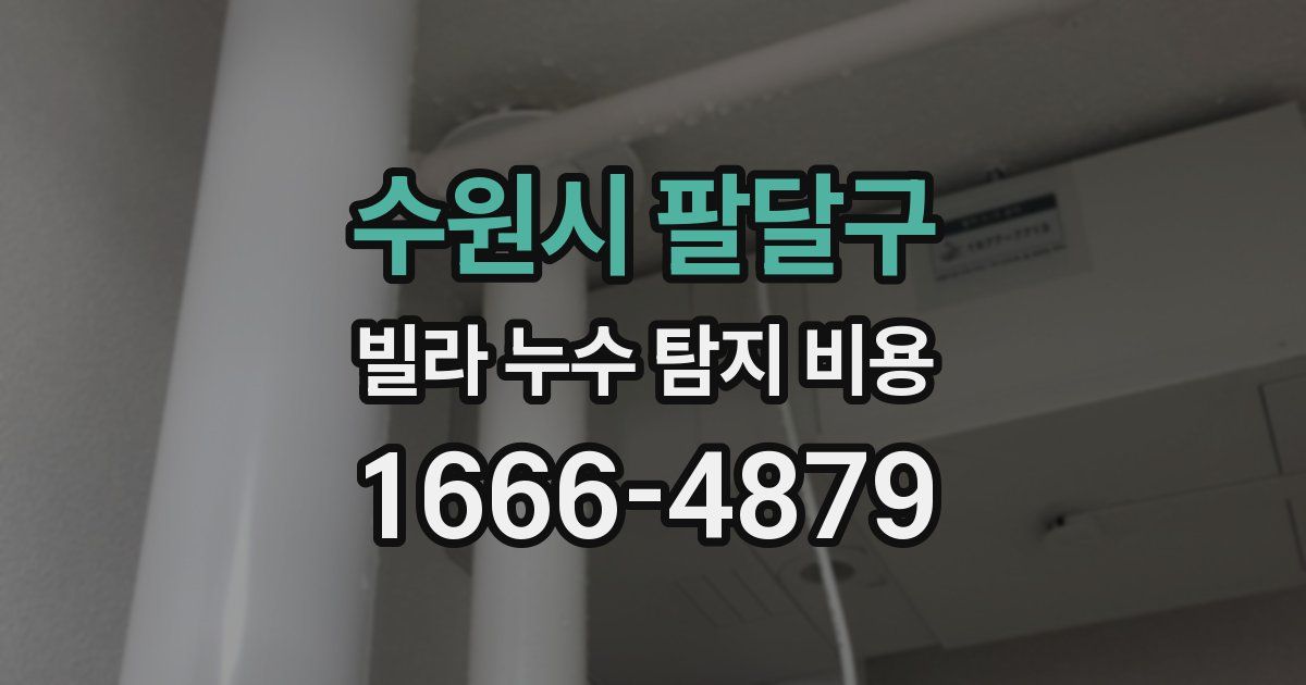 수원시 팔달구 빌라 누수 탐지 비용