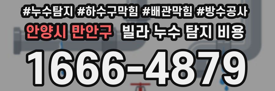 안양시 만안구 빌라 누수 탐지 비용