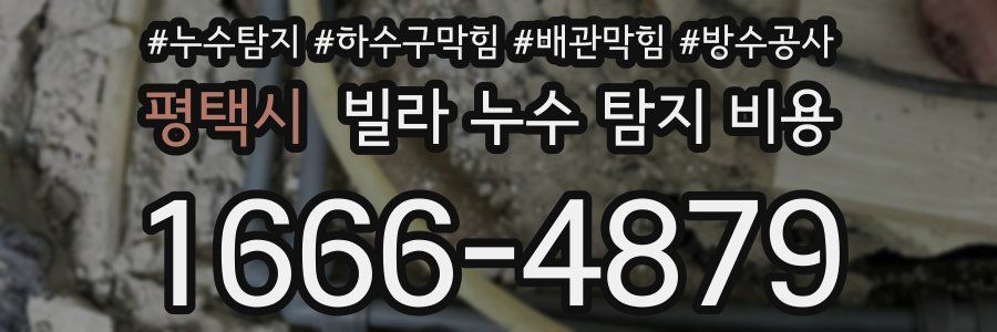 평택시 빌라 누수 탐지 비용