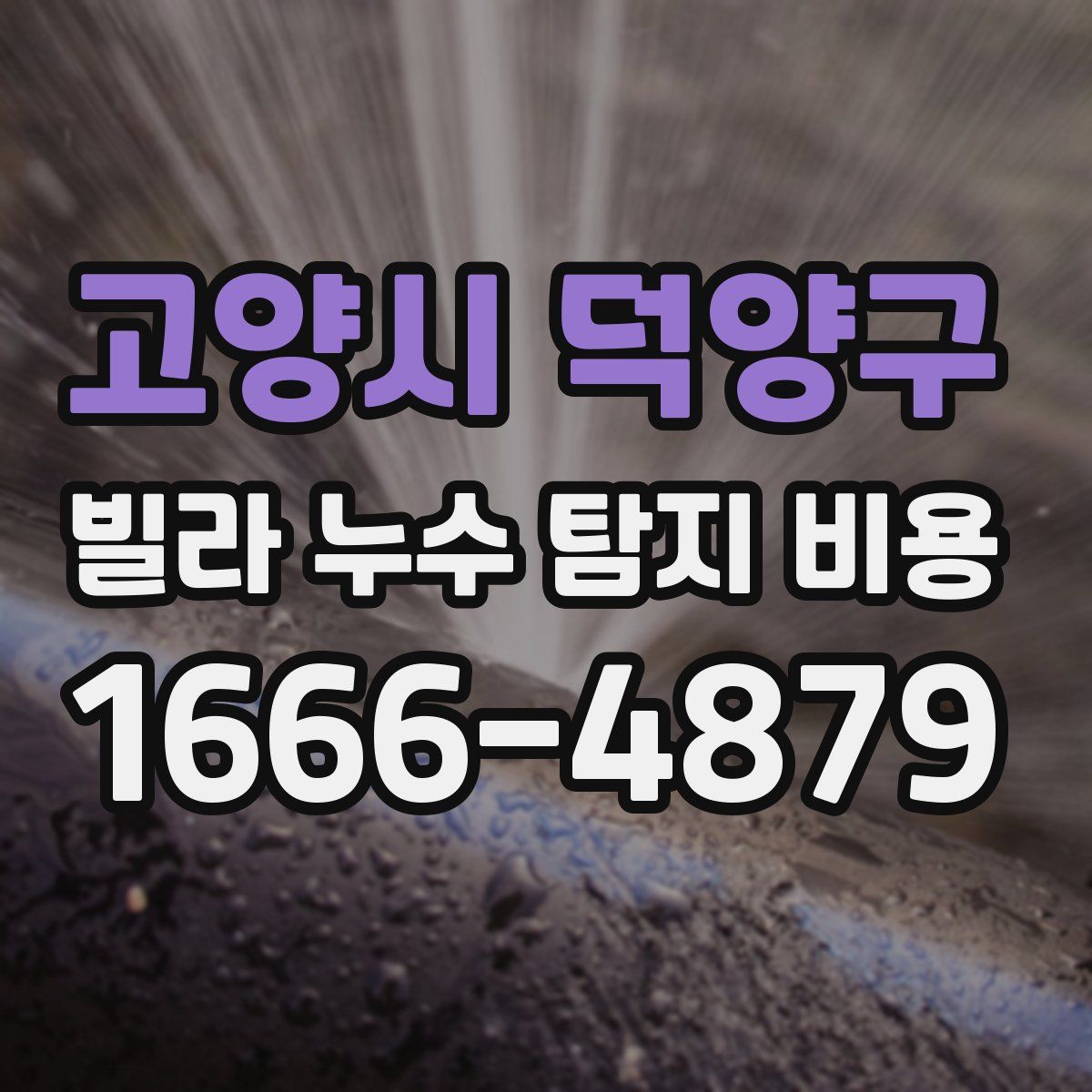 고양시 덕양구 빌라 누수 탐지 비용