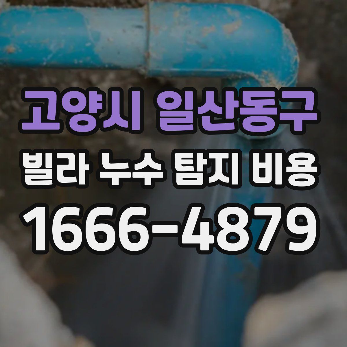 고양시 일산동구 빌라 누수 탐지 비용