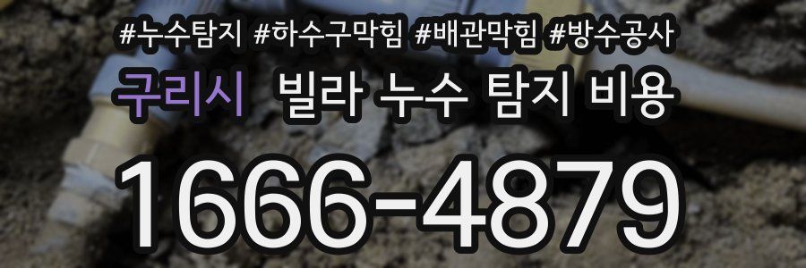 구리시 빌라 누수 탐지 비용