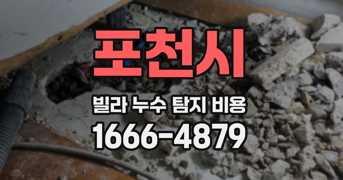 포천시 빌라 누수 탐지 비용