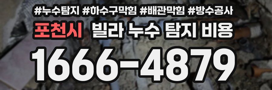포천시 빌라 누수 탐지 비용