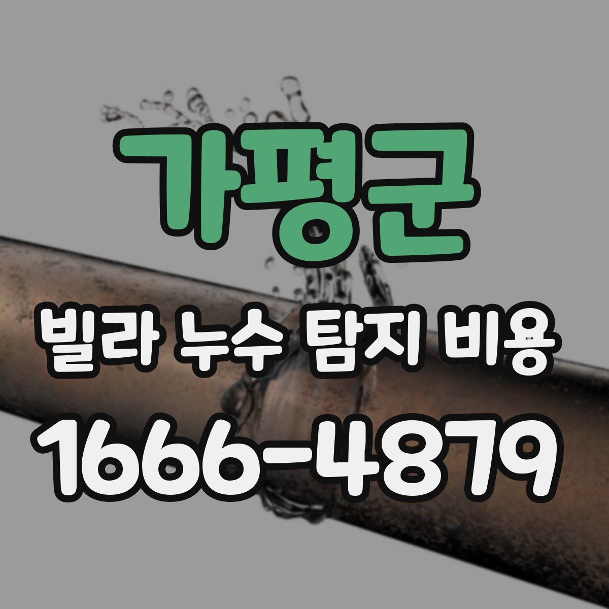 가평군 빌라 누수 탐지 비용