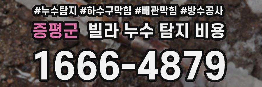 증평군 빌라 누수 탐지 비용
