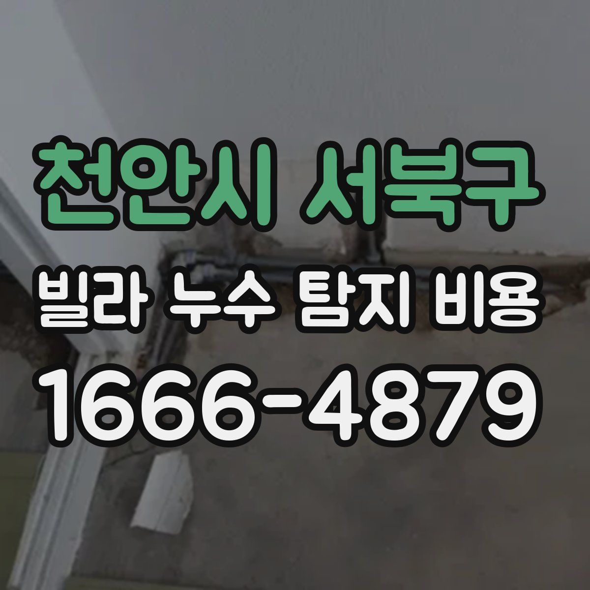 천안시 서북구 빌라 누수 탐지 비용