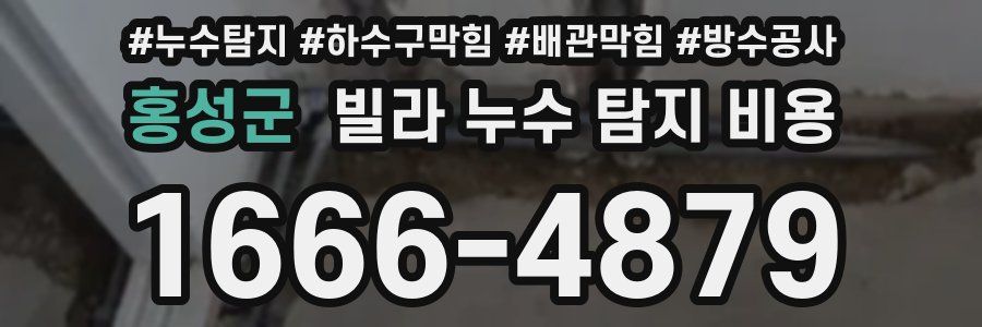 홍성군 빌라 누수 탐지 비용