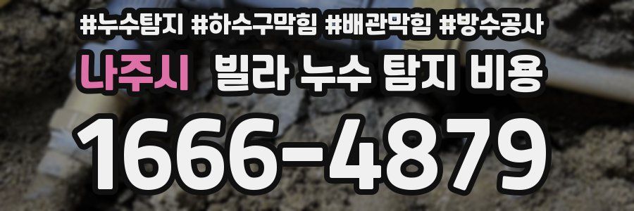 나주시 빌라 누수 탐지 비용