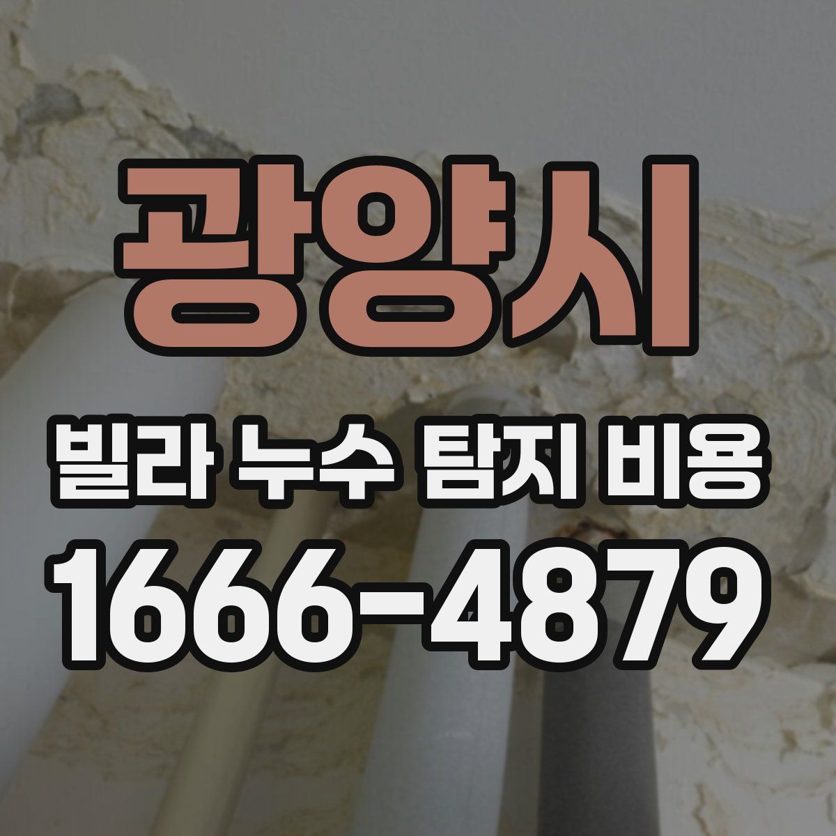 광양시 빌라 누수 탐지 비용