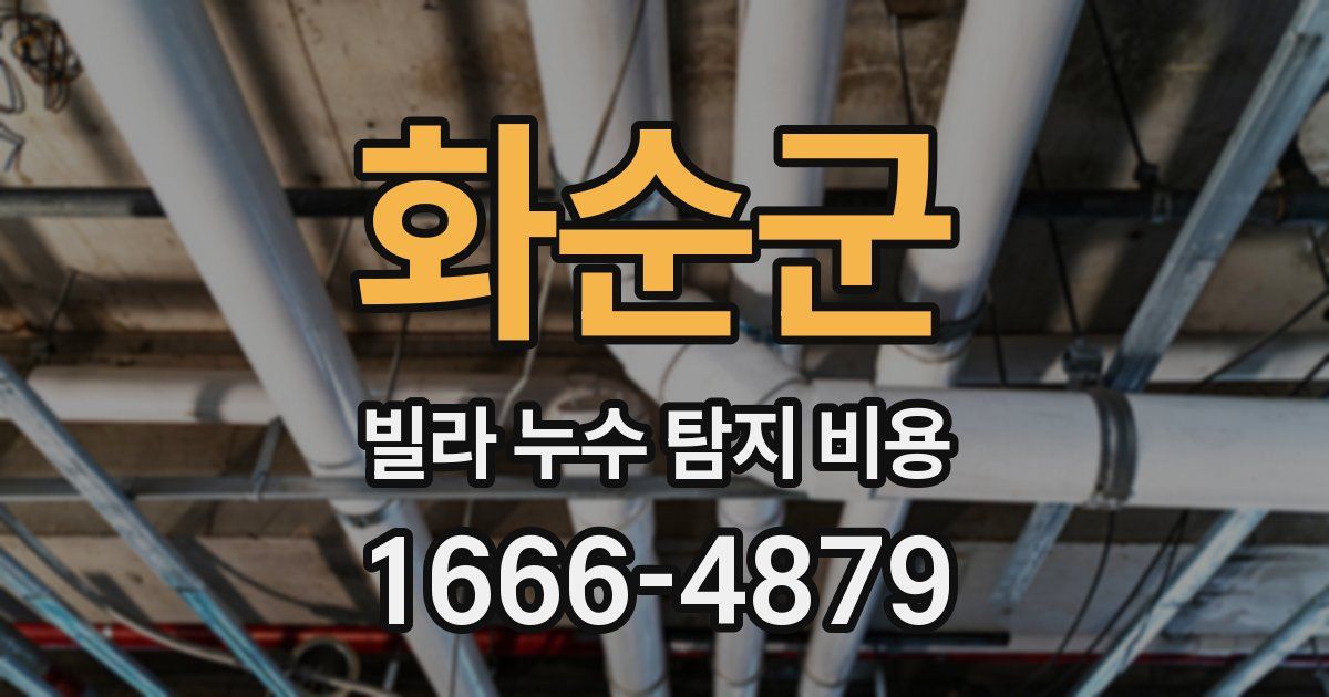 화순군 빌라 누수 탐지 비용