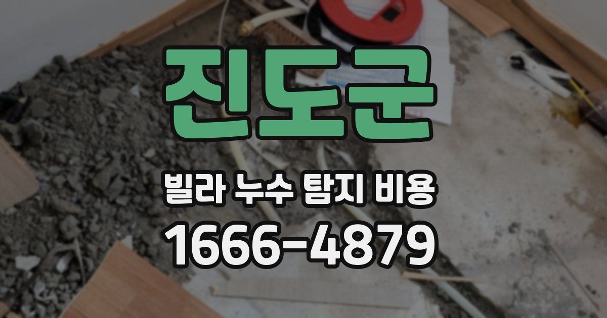 진도군 빌라 누수 탐지 비용