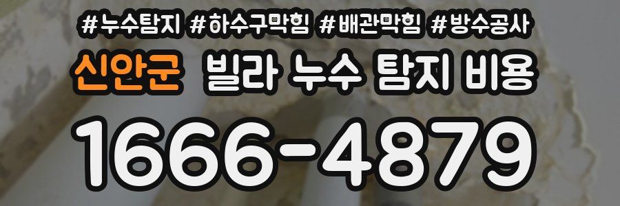 신안군 빌라 누수 탐지 비용