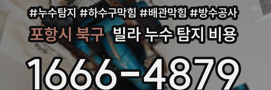포항시 북구 빌라 누수 탐지 비용