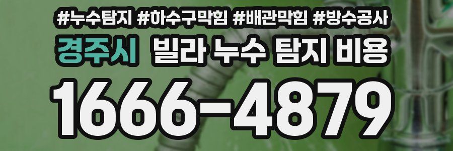 경주시 빌라 누수 탐지 비용