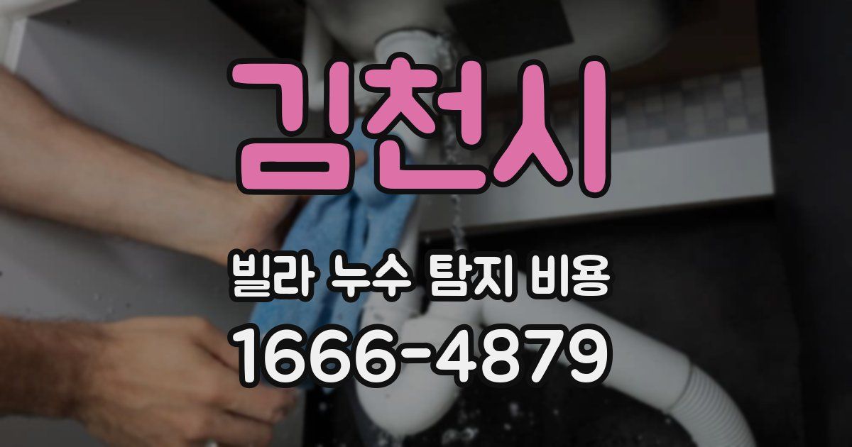 김천시 빌라 누수 탐지 비용