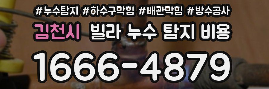 김천시 빌라 누수 탐지 비용