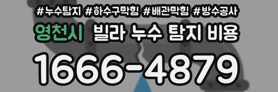 영천시 빌라 누수 탐지 비용