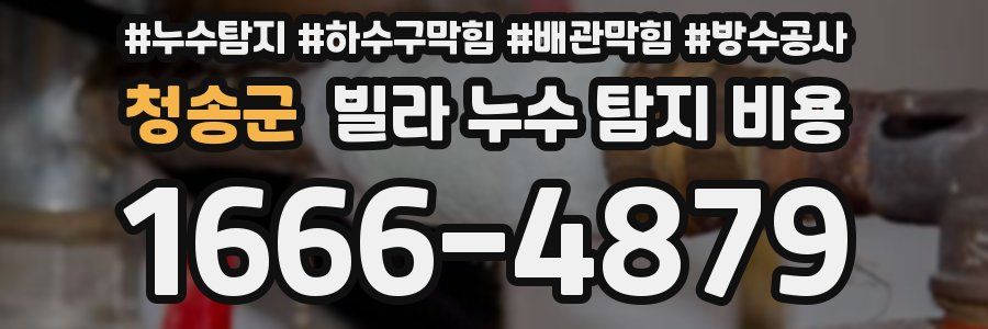 청송군 빌라 누수 탐지 비용