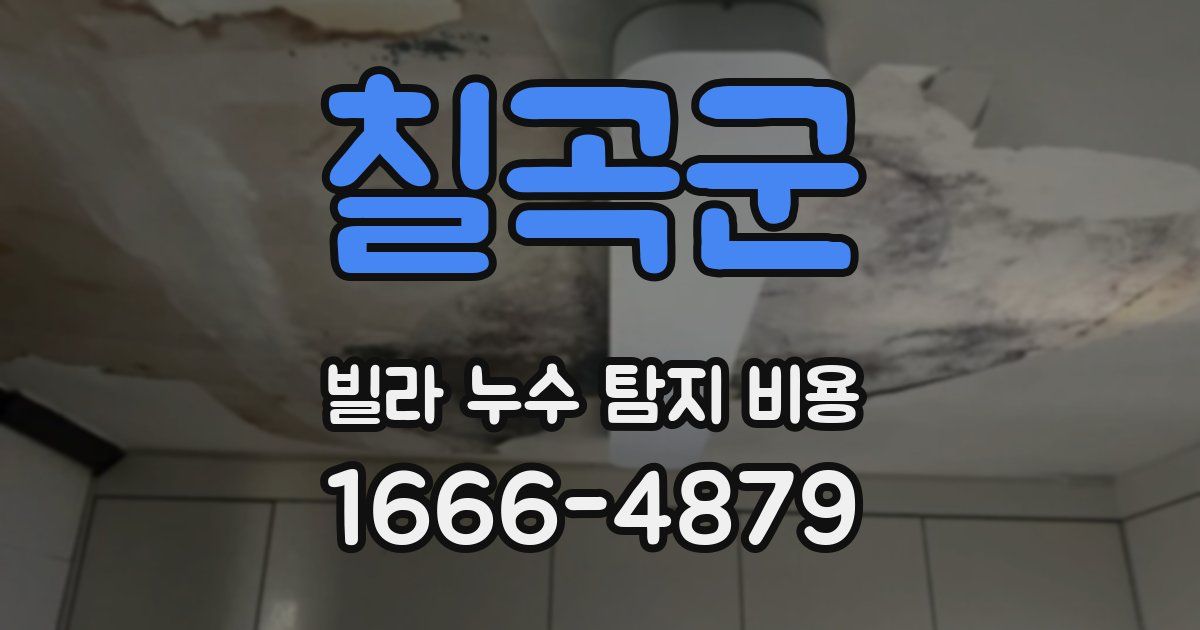 칠곡군 빌라 누수 탐지 비용