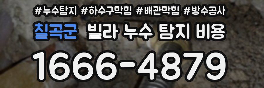 칠곡군 빌라 누수 탐지 비용