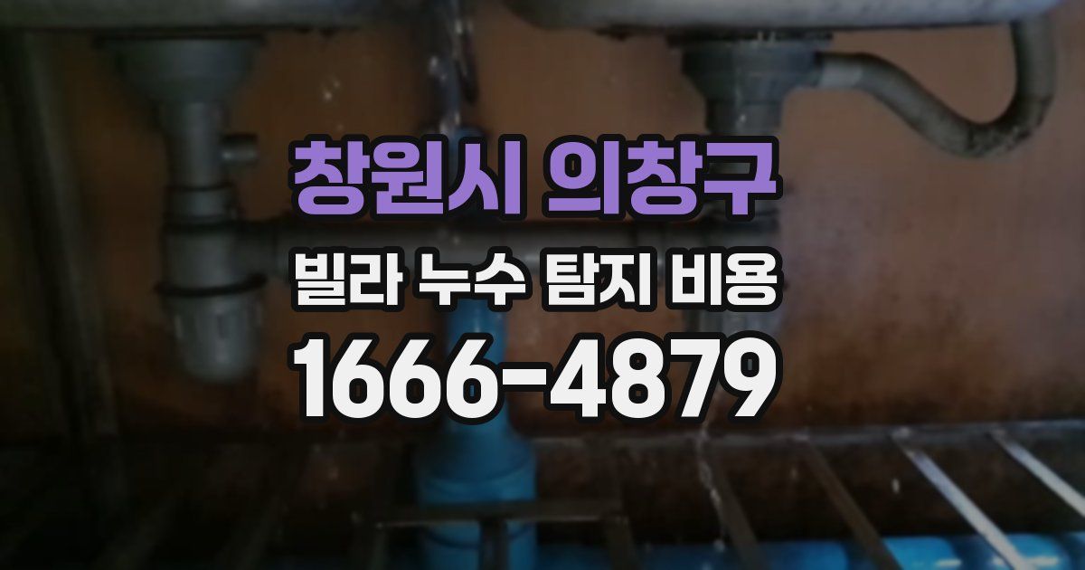 창원시 의창구 빌라 누수 탐지 비용