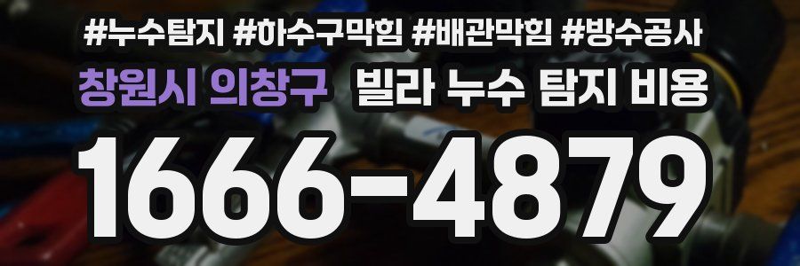 창원시 의창구 빌라 누수 탐지 비용