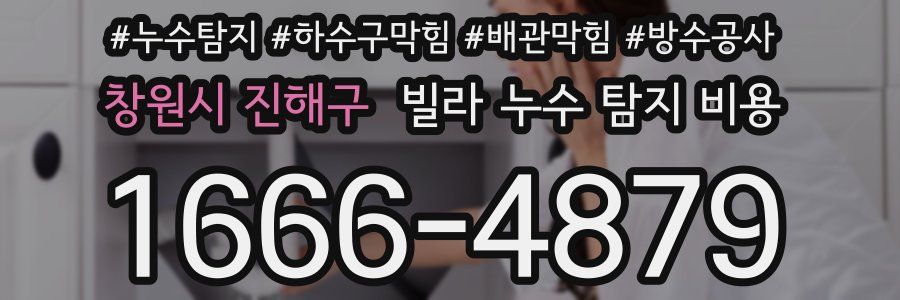 창원시 진해구 빌라 누수 탐지 비용