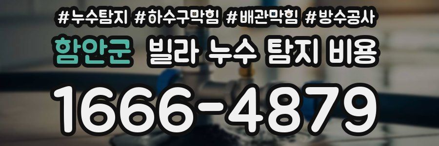 함안군 빌라 누수 탐지 비용