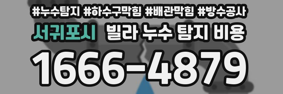 서귀포시 빌라 누수 탐지 비용