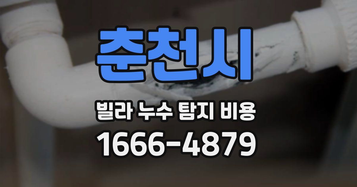 춘천시 빌라 누수 탐지 비용