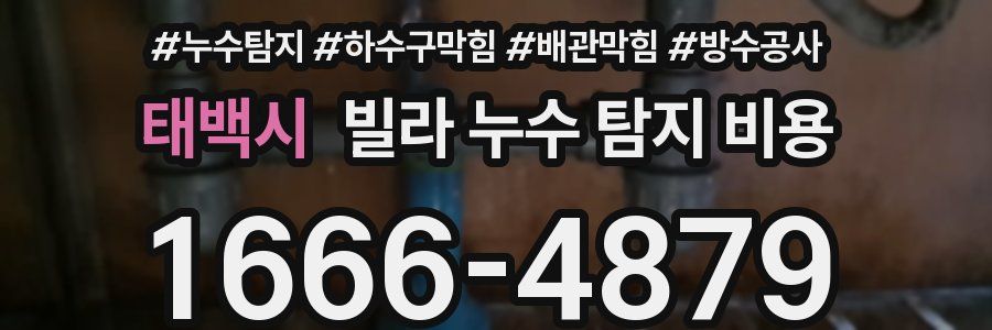 태백시 빌라 누수 탐지 비용