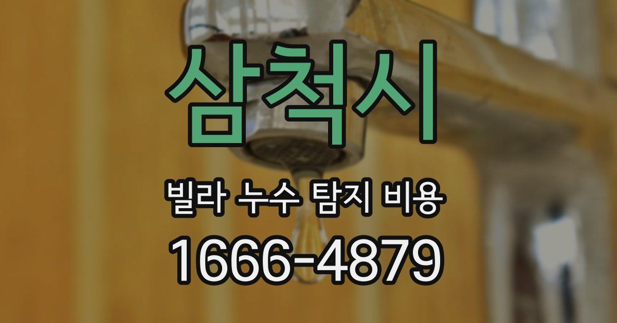 삼척시 빌라 누수 탐지 비용
