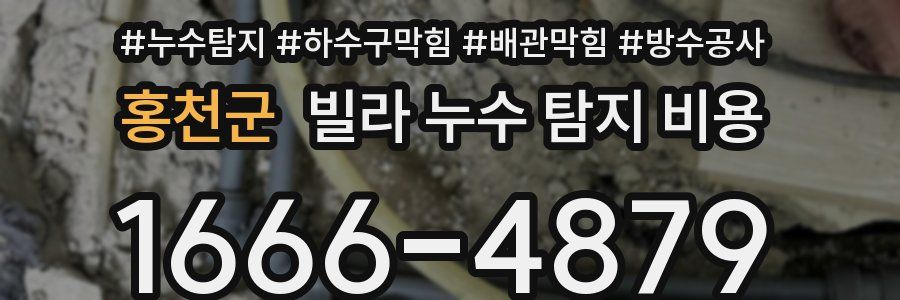 홍천군 빌라 누수 탐지 비용