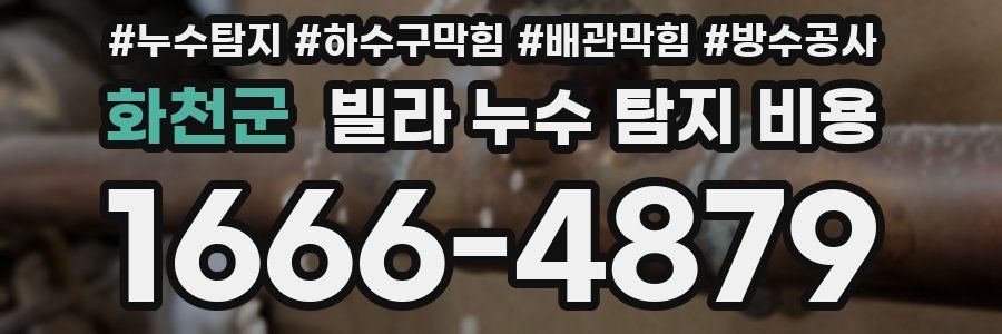 화천군 빌라 누수 탐지 비용