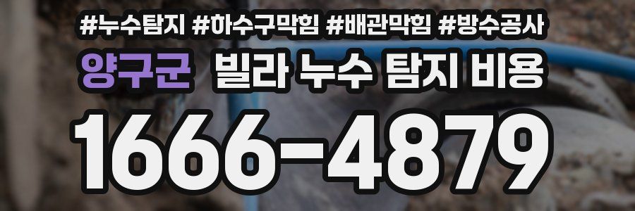 양구군 빌라 누수 탐지 비용